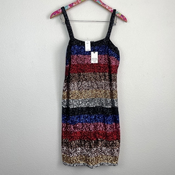 NWT GAP sequins stripe dress size S // 2358 - Picture 2 of 8